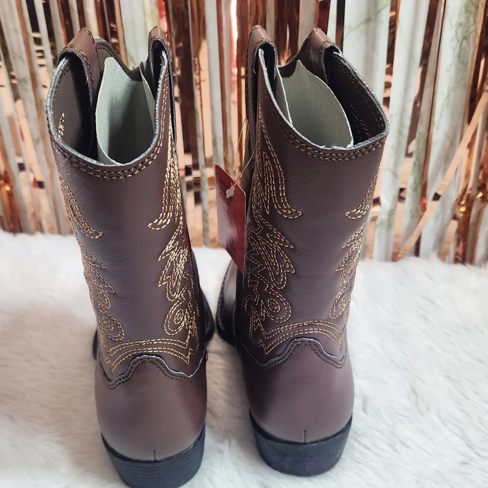 DEER STAGS RANCH Imitation Leather Western Boots